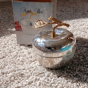 SOLD 🛑Silver and Gold Apple Box